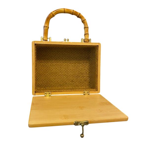 RARE Hula Lula Rex Mardi Gras Ladies Wooden Purse Decorative Bling Handbag - Picture 2 of 16